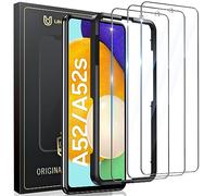 UniqueMe per Samsung A52/A52s Pellicola Protettiva, 3 Pezzi Pellicola Vetro Temperato per Samsung A52/A52s, Protezione Schermo, Antigraffio, Durezza 9H, HD Chiaro, Senza Bolle
