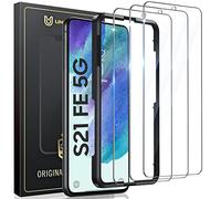 UniqueMe per Samsung Galaxy S21 FE Pellicola Protettiva, 3 Pezzi Pellicola Vetro Temperato per Samsung Galaxy S21 FE, Protezione Schermo, Antigraffio, Durezza 9H, HD Chiaro, Senza Bolle