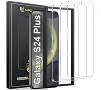 UniqueMe per Samsung Galaxy S24 Plus Pellicola Protettiva, 3 Pezzi Pellicola Vetro Temperato per Samsung Galaxy S24 Plus, Protezione Schermo, Antigraffio, Durezza 9H, HD Chiaro, Senza Bolle