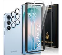 UniqueMe per Samsung Galaxy S26 Pellicola Protettiva - 2 Pezzi Pellicola Vetro Temperato per Samsung S26 e 2 Pezzi Protezione Fotocamera, Resistente ai Graffi, Bubble Proof