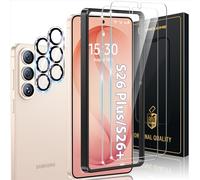 UniqueMe per Samsung Galaxy S26 Plus Pellicola Protettiva - 2 Pezzi Pellicola Vetro Temperato per Samsung S26 Plus e 2 Pezzi Protezione Fotocamera, Resistente ai Graffi, Bubble Proof