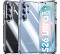 UniqueMe Per Samsung Galaxy S26 Ultra Custodia - Case Per Samsung Galaxy S26 Ultra Case Cover Protection, Set di Protezione Completo, 1 Custodia & 2 Vetro Temperato - Trasparente