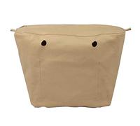 Uniquk Inserto in Tela Resistente Impermeabile Inserto Interno con Fodera Tasca con Cerniera per Borsa Obag o Bag Borsa Deep Cachi