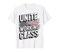 Unire la Classe operaia Unione Bandiera Americana Patriot Protest Maglietta