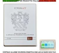 Unisat Centrale Antifurto Wireless 868 MHz Antiaccecamento 64 Z. Radio 8/40 Filo