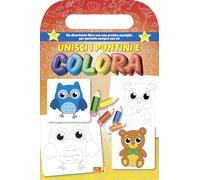 Unisci i puntini e colora. Libro da colorare con maniglia. Ediz. illustrata