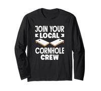 Unisciti al tuo amante locale Cornhole Crew Cornhole Maglia a Manica