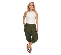 Unisex 3/4 Baggy Pantaloni Hippie Corti Aladino Goa Cotone Alla Turca Fair