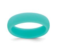 Unisex 5.7mm Largo Durevole Cielo Silicone Blu Fede Nuziale Misure 5 A 10