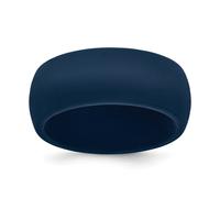 Unisex 8.7mm Largo Durevole Blu Navy Silicone Fede Nuziale Misure 7 A 14