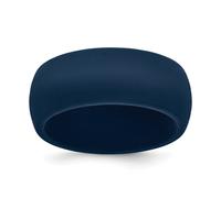 Unisex 8.7mm Largo Durevole Blu Navy Silicone Fede Nuziale Misure 7 A 14
