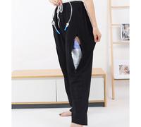 Unisex Anziano Paziente Cura Pantalone Tasche Urina Drenaggio Borsetta Casual