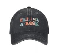 Unisex Aspetta Vedo Un Berretto da Baseball Stampato Roccia Cappello da papà Trucker Regolabile Snapback cap