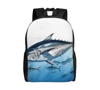 Unisex Backpack Bluefin Tuna Thunnus Borse Da Scuola Vintage Zaino Università Per Compleanno, Studenti, Adulti, 42X32X14Cm