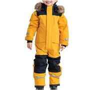 Unisex Bambino Inverno Pagliaccetto Piedi Tutina Cappuccio, Addensare Caldo Pigiama Flanella Cotone Manica Lunga Body Tute Spesso Tuta da Neve per Ragazze 0-18 Mesi
