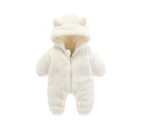 Unisex Bambino Inverno Pagliaccetto Piedi Tutina Tuta da Neve con Cappuccio Sci Invernale Cappotto Footed Anteriore Cotone Manica Lunga Body Tute Giacca