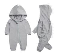 Unisex Bambino Inverno Pagliaccetto Tutine Invernale Bambini con Cappuccio Denso Tutina in Pile Cappotto Footed Anteriore Tuta Vestitini per Neonati Maschi Calda Bambina Ragazzo