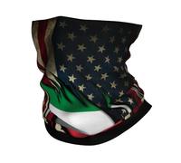 Unisex Bandana,America And Italy Italian Flag Scratch,Passamontagna Multiuso Sciarpa al Collo per attività Escursionismo Yoga 26X30cm