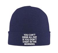 Unisex Beanie Cappelli,You Can't Drink all Day If You Don't Start in The Morning,Beanie Invernale Cappelli,Slouch Cappello A Maglia per Bici,Uomo,Chemio