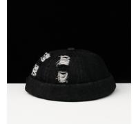 Unisex Berretto Calotta Jeans Brimless Cappello Rolled Polsino Regolabile Chic