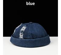 Unisex Berretto Calotta Jeans Brimless Cappello Rolled Polsino Regolabile Chic