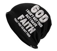 Unisex Berretto da Corsa God I Dont Get This But I Have Faith That You've Got This Beanie Elastico Caldi Beanie Berretti per Running, Sci, Sport