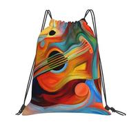 Unisex Borsa Coulisse Abstract Music And Rhythm, Leggero Sacca Ginnastica, Stampa Sacca Zaino Sportivo, per All'aperto Sport 36X42cm