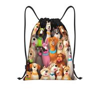 Unisex Borsa Coulisse Dogs Zainetto con Coulisse Sacca Sportivo per Adulto Piscina Festival 36X42cm
