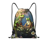 Unisex Borsa Coulisse Many Frogs Sing On The Branches Print Zaino Scuola Leggero Sacco Sportive per Yoga Sport Donna 36X42cm