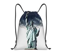 Unisex Borsa Coulisse Statue of Freedom Sacca Zaino Sportivo Personalizzato Borsa Palestra Scuola per Donna All'aperto Viaggi 36X42cm