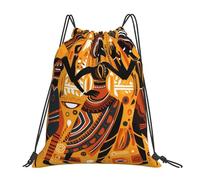 Unisex Borsa Sportiva da Palestra African Dancing Women Ethnic Zainetto Leggero Sacchetto Sportivo per Adulto Piscina Spiaggia 36X42cm