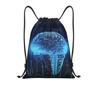 Unisex Borsa Sportiva da Palestra Artificial Intelligence Brain Zaino Palestras Fashion Sacca Sportivo per Adulto Piscina Donna 36X42cm