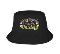 Unisex Bucket Hat Blame It On The AAAA Anxiety Cappelli A Secchiello Leggero Cappello da Pescatore Protezione Solare Cappelli Estivo per Trekking All'Aperto Caccia