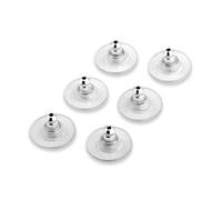 Unisex Bullet Clutch Style Safety Backs Argento Sterling Orecchino Di Supporto Per Post Orecchini Backs Con Pad Stabilizzatore Bundle Set Of 3
