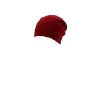 Unisex caldo plaid cappello tinta unita inverno lana lavorato a maglia cappello casual oversize cappello, Borgogna, Taglia unica