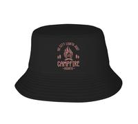 Unisex Cappelli A Secchiello Camping No City Light Just Campfire Nights Bucket Hat Classico Cappello da Sole Pieghevole Cappelli Estivo per Trekking Pesca All'Aperto