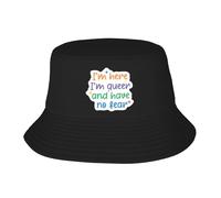 Unisex Cappelli A Secchiello Im Here Cappello da Pescatore Traspirante Cappello da Sole Classico Bucket Hat per All'Aperto Trekking Spiaggia