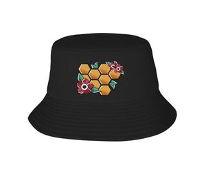 Unisex Cappelli Estivo Flower Bee Beehive Cappelli A Secchiello Leggero Cappello da Pescatore Pieghevole Bucket Hat per Caccia All'Aperto Viaggi