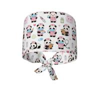 Unisex Cappello da Chef Dottore E Infermiera Panda Cappellini da Baseball Regolabile Cuffia Chirurgica Elastico Berretto da Lavoro per Cucina Personale Medico Farmaci