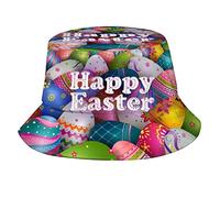 Unisex Cappello da Pesca Funny Easter Bunny Eggs Print Bucket Hat Protezione dal Sole Fisherman's Hat per attività all’Esterno Viaggi L’Estate