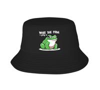 Unisex Cappello da Sole Funny Frog What The Frog Is Going On Cappello da Pescatore Leggero Bucket Hat Pieghevole Cappelli A Secchiello per Ciclismo Trekking Viaggi