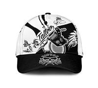Unisex Cappello Piatto Personalized Nice Tattoo Cappellino da Baseball Respirante Trucker cap Retro Cappellino Sport per Carnaval Soirées À Thème Ete