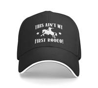 Unisex Cappello Trucker This Actually Is My First Rodeo Cappellino con Visiera Moda Berretto da Baseball Classic Snapback cap per Pesca Ciclismo Corsa