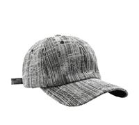 Unisex Casual Plaid Baseball Cap Cappelli per le Donne Uomini Montato Outdoor Trucker Hat Stripe Checked Print Dad Hat Regolabile KhC755, Nero , Taglia unica