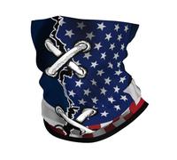 Unisex Cerchietto per Capelli,America And France French Republic Flag Wavy Combine,Decorazione facciale Antivento Sciarpa al Collo per Adulto Sports Ciclismo 26X30cm