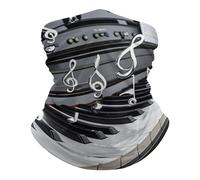 Unisex Cerchietto per Capelli, Protezione del Viso Piano Keys with Musical Notes Traspirante Bandana per Motocicletta Sports Arrampicata