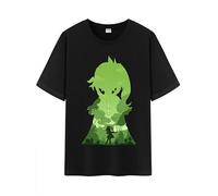 Unisex Character Shadow Art Genshin Impression 100% Cotton Daily Impact Medium Weight Short Sleeve T Shirt