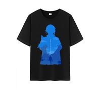 Unisex Character Shadow Art Genshin Impression 100% Cotton Daily Impact Medium Weight Short Sleeve T Shirt