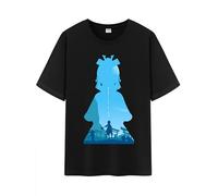 Unisex Character Shadow Art Genshin Impression 100% Cotton Daily Impact Medium Weight Short Sleeve T Shirt