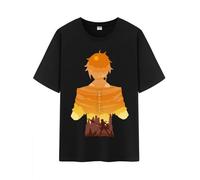 Unisex Character Shadow Art Genshin Impression 100% Cotton Daily Impact Medium Weight Short Sleeve T Shirt
